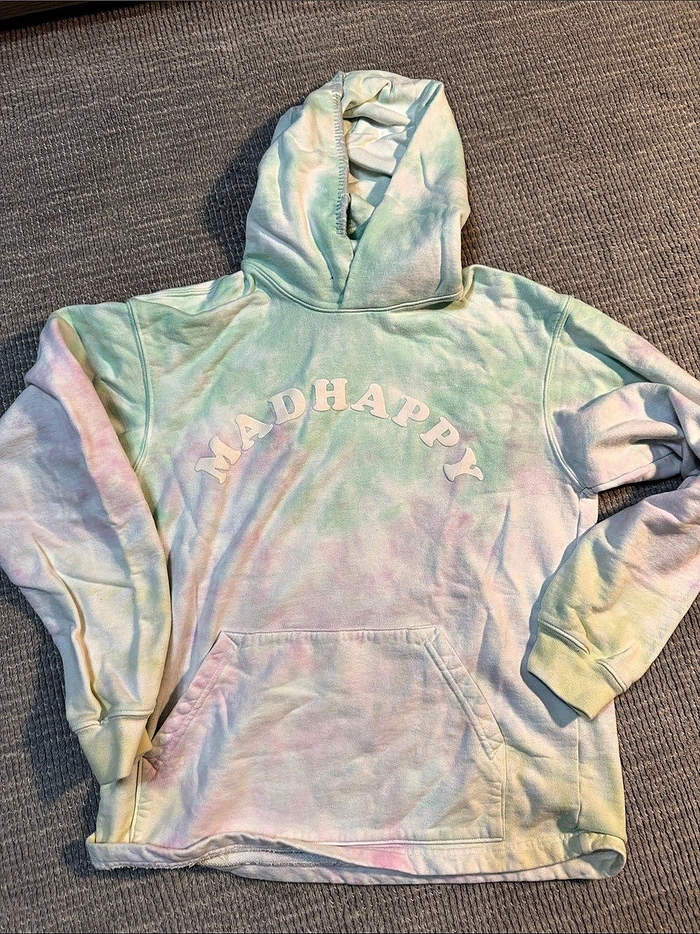 Madhappy Pastel Tie-Dye Pullover Hoodie Green & Pink